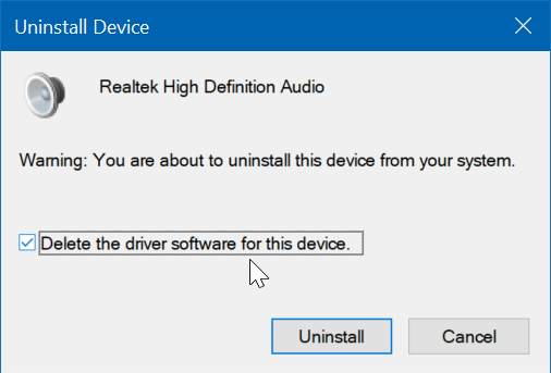 install realtek audio driver